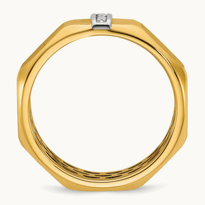 14ktt IB Goodman Mens Satin Diamond Ring Mounting