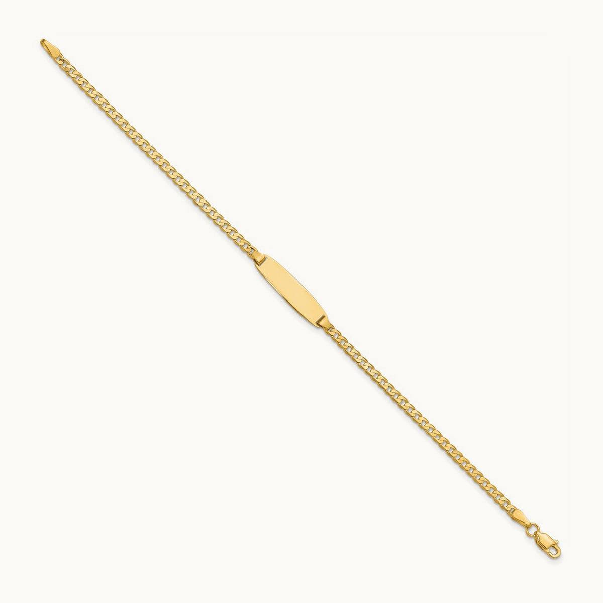 Curb Link ID Bracelet, 14K
