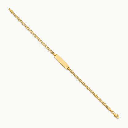 Curb Link ID Bracelet, 14K