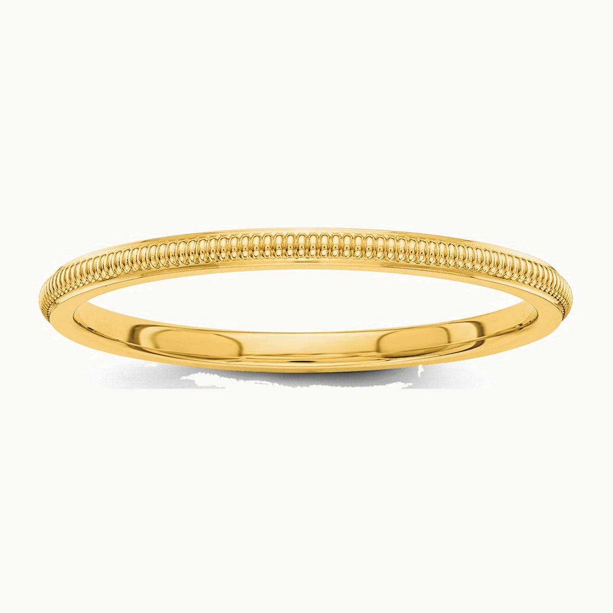 Milgrain Stackable Band — 10K Yellow Gold, 1.5mm