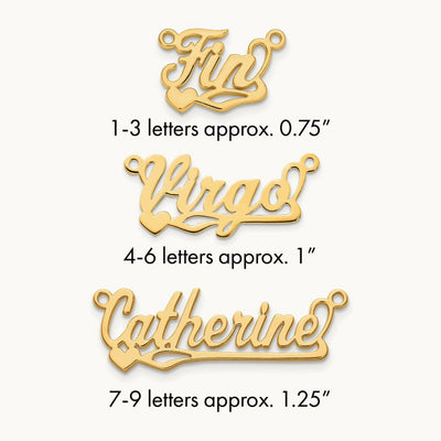 Polished Heart Name Plate, 10K Yellow Gold