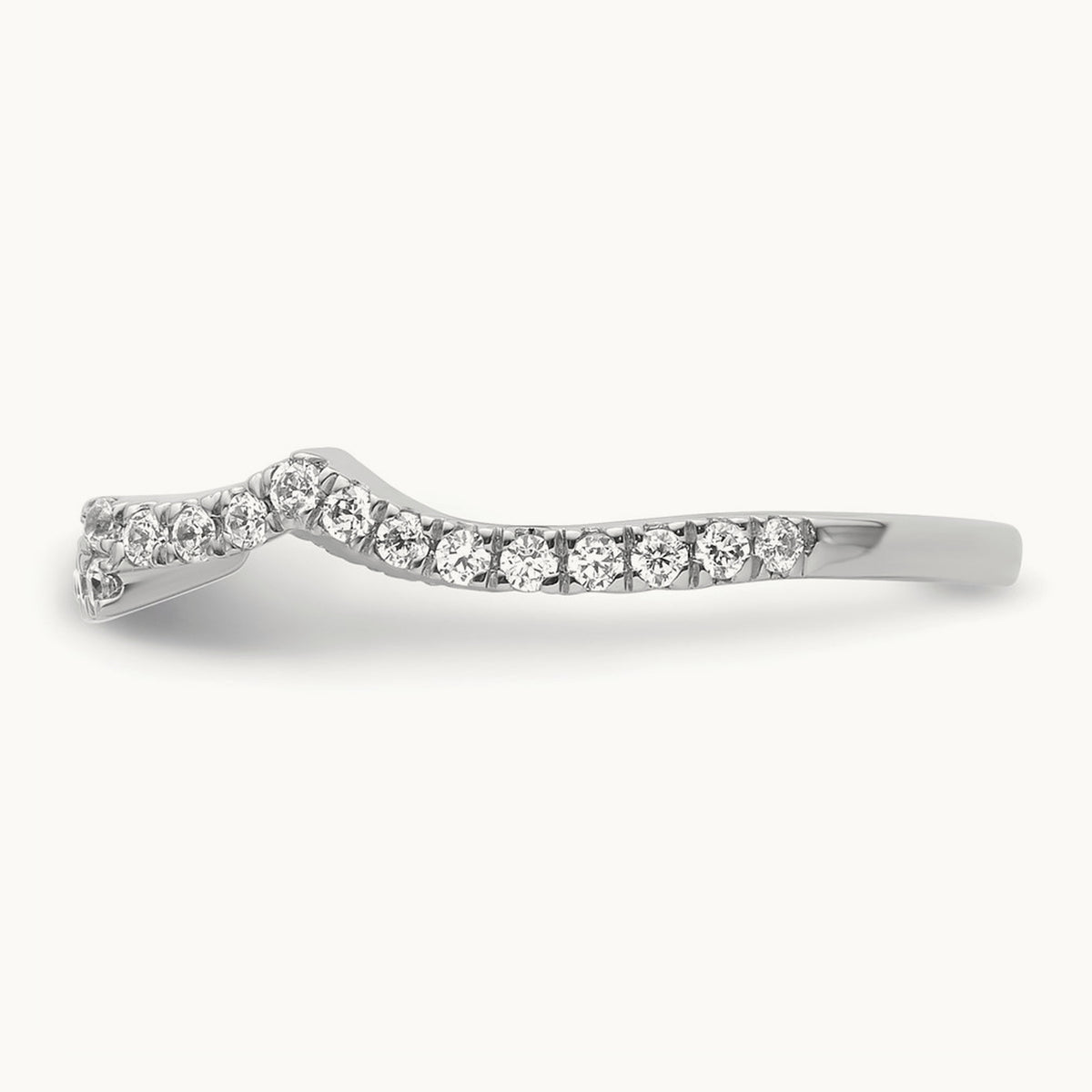 Notched Contour Wedding Band — 1/3 ct, 7