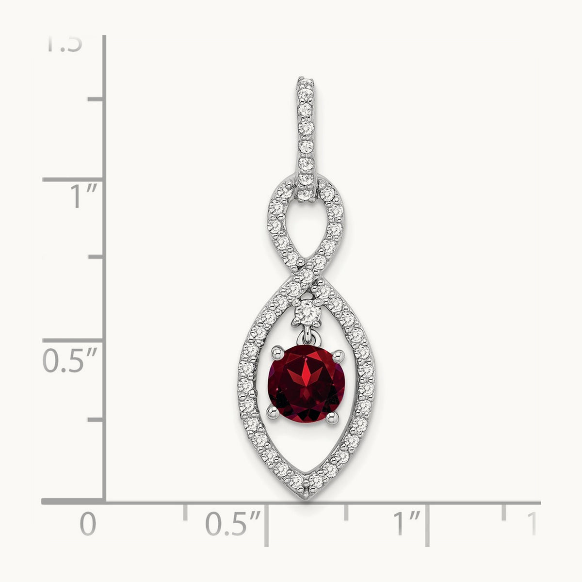 Garnet and Diamond Pendant — photo set