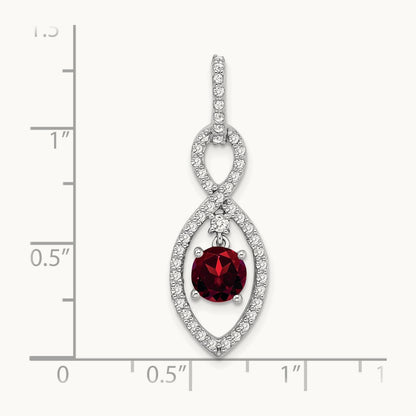 Garnet and Diamond Pendant — photo set