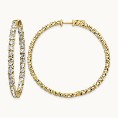 TO in & Out Hoops, 7.25 ct tw Lab-Grown Diamond