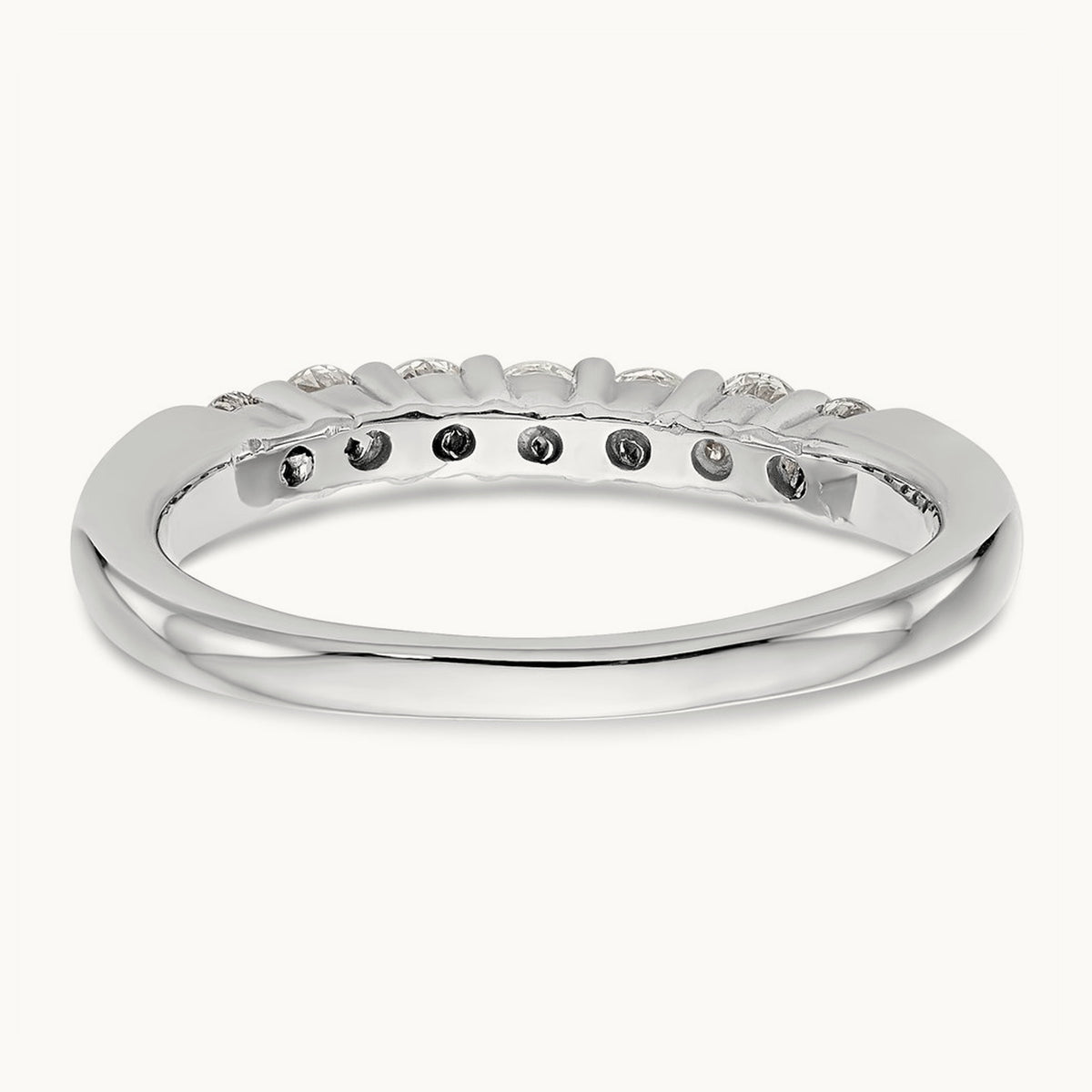 7-Stone Diamond Band, 14K White Gold