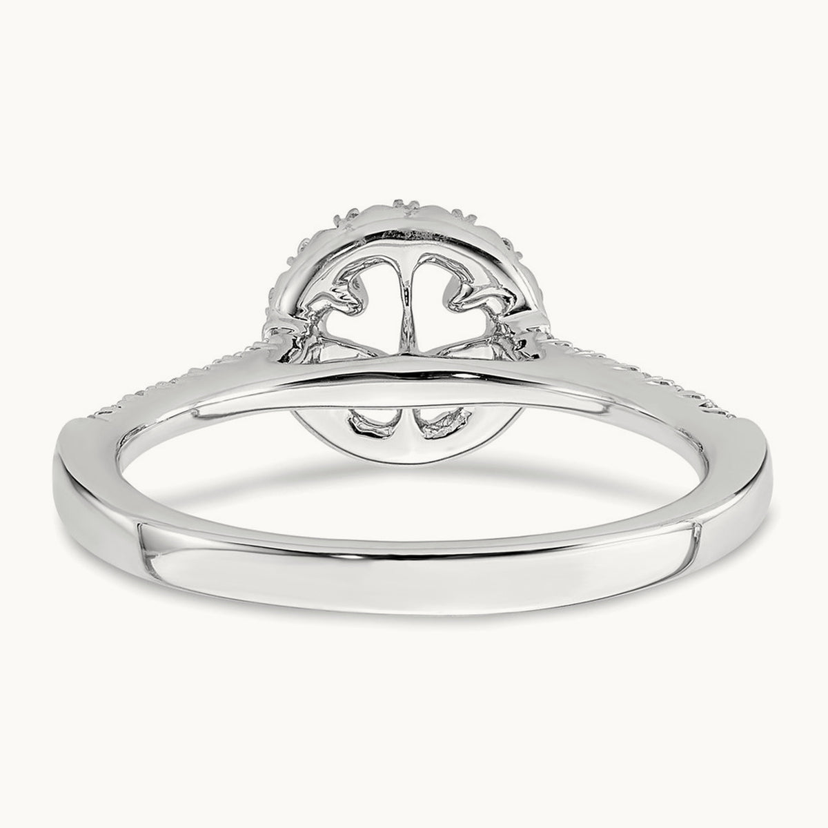 Halo Engagement Ring, 0.75 ct tw Lab-Grown Diamond — 14K White Gold