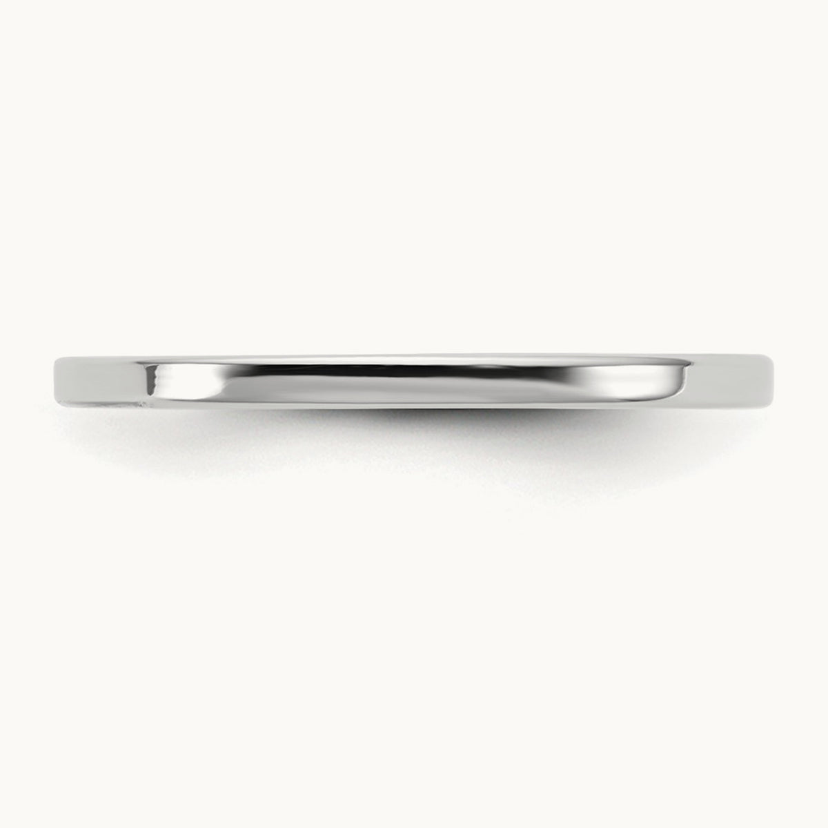 Lightweight Flat Band, 1.5mm, 10K White Gold