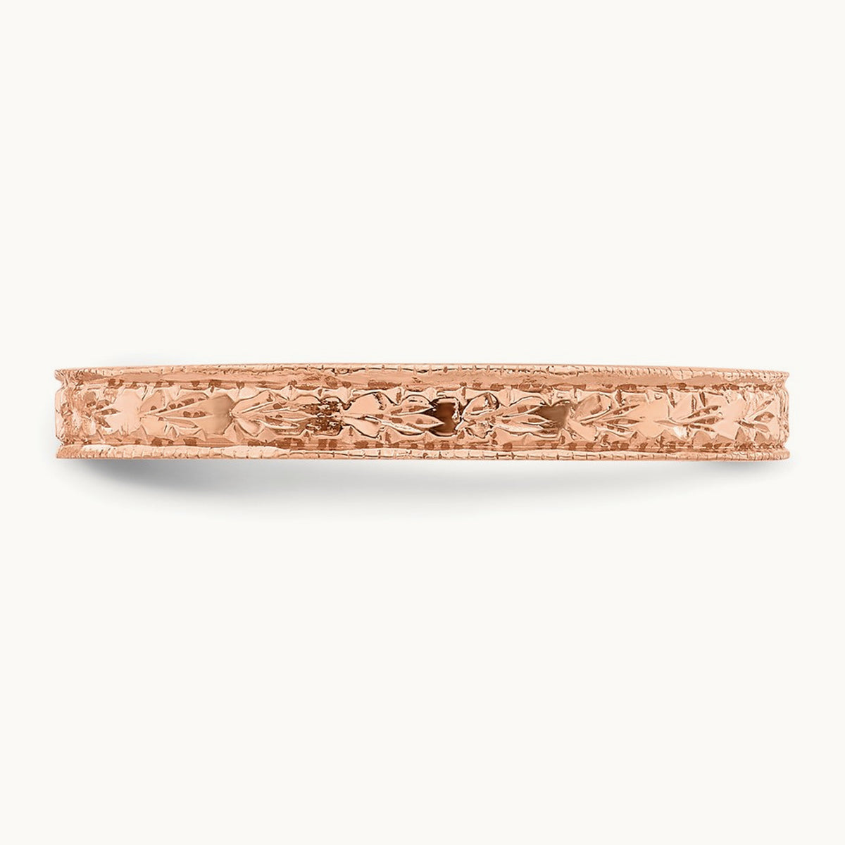 Polished Floral Band — 14K Rose Gold