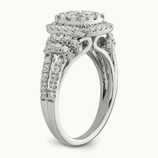 Cluster Engagement Ring, 1.50 ct tw Lab-Grown Diamond