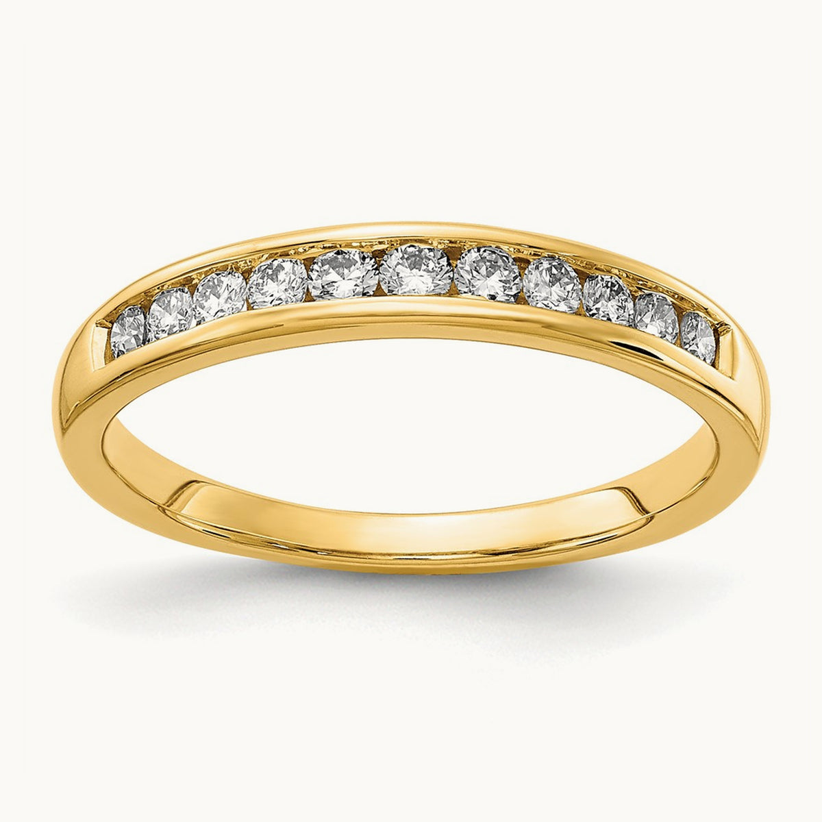 Channel Set Band, 0.10-1.00 ct tw Lab-Grown Diamond — 1/3 ct, 14K Yellow Gold
