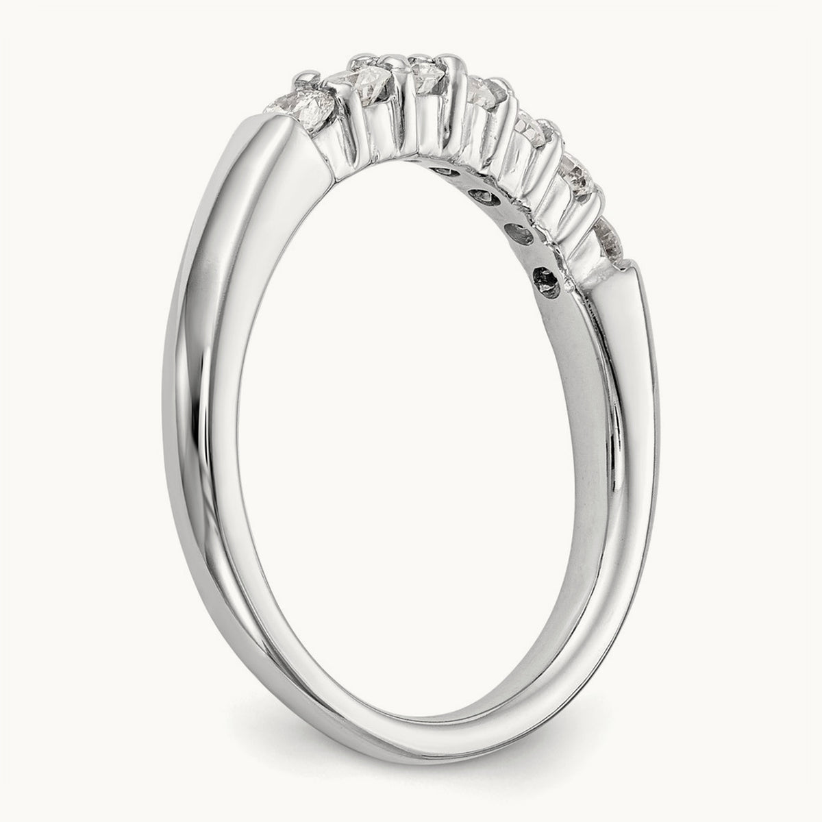 Prong-Set 7 Stone Band — 3/4 ct, 7