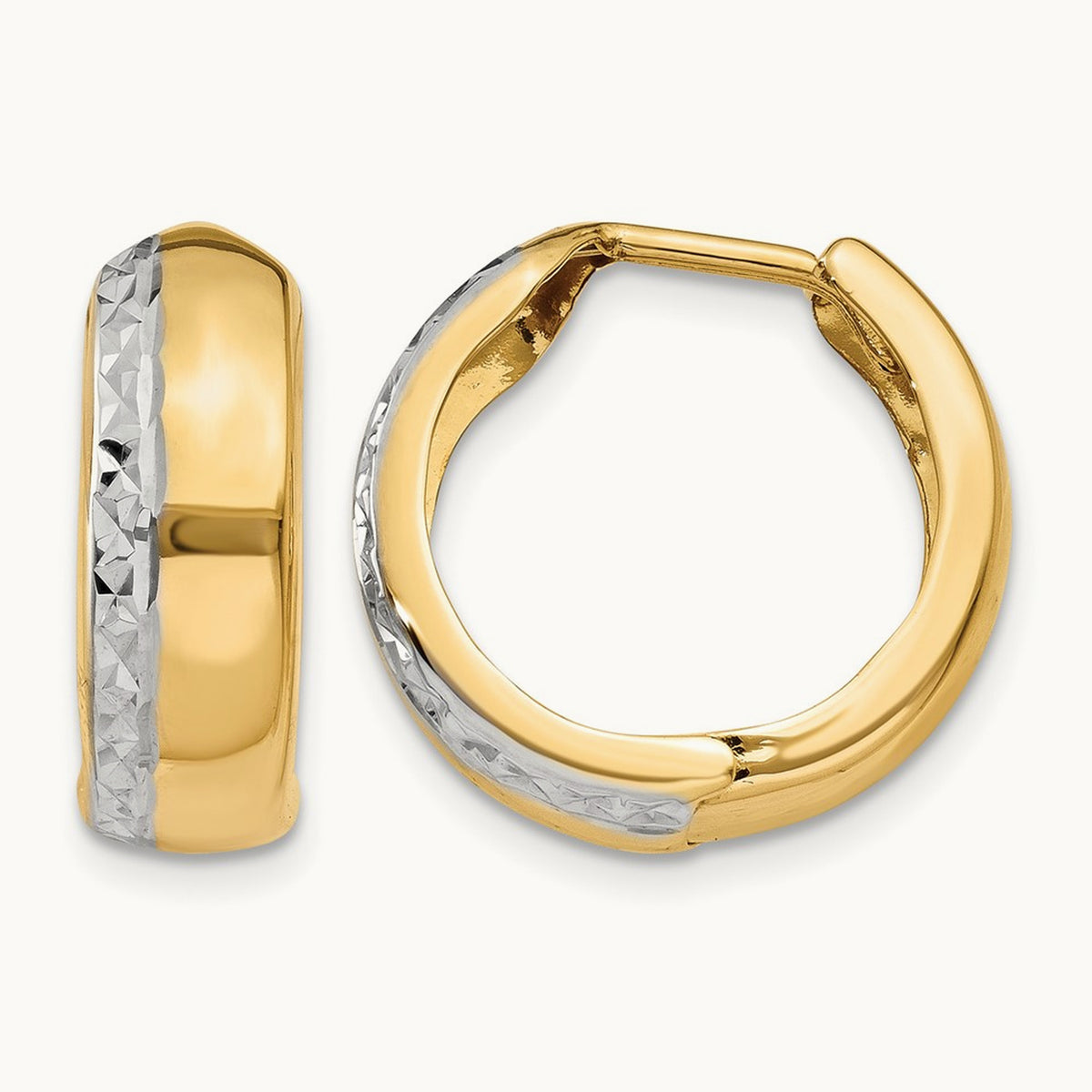 w/ Textured Hinged Hoop Earrings — photo set