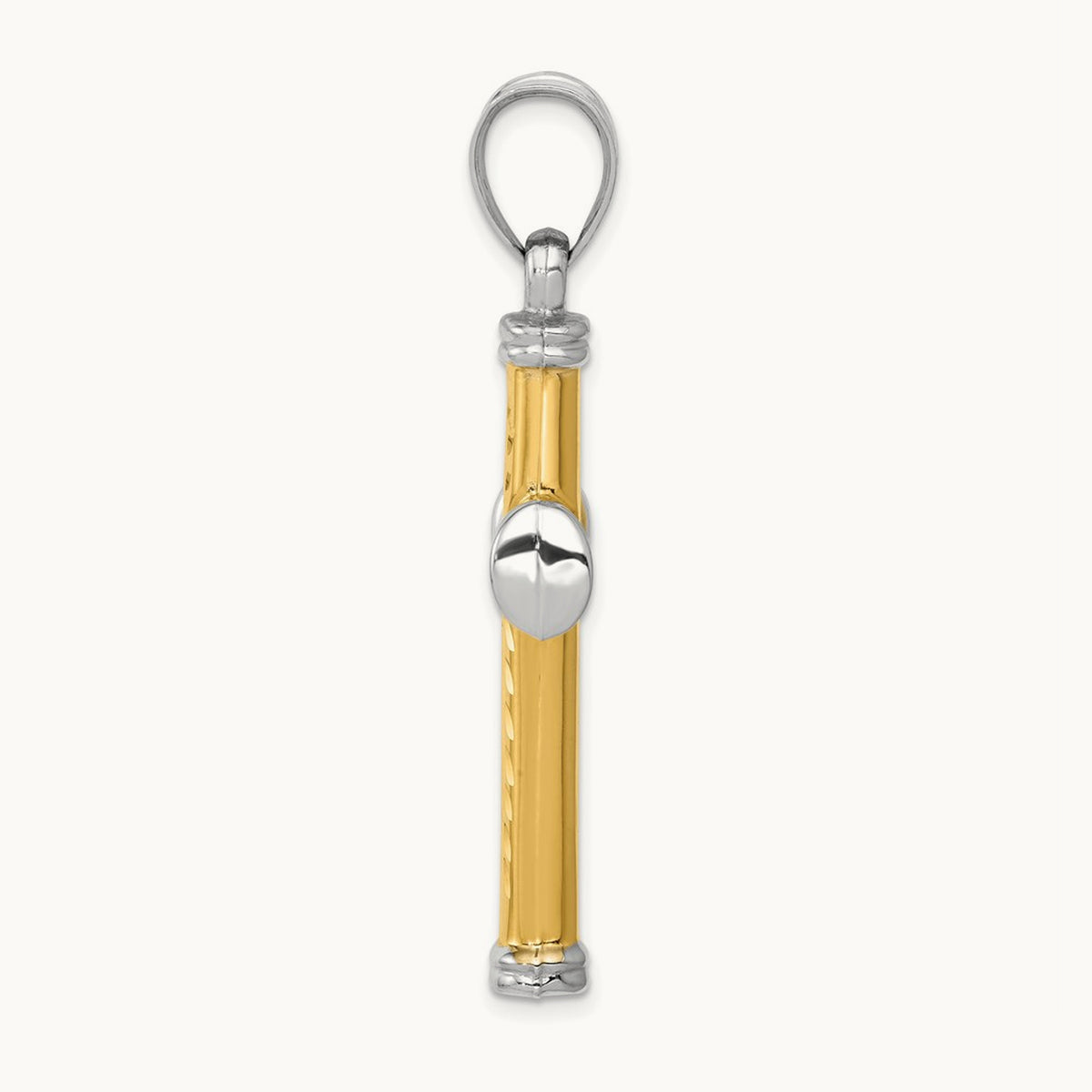 Reversible Cross, 14K Two-tone with Rhodium