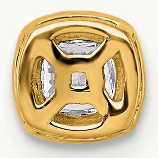 Cushion Halo Chain Slide, 0.25-4.50 ct tw Lab-Grown Diamond — 1/3 ct, VS (Best), 14K Yellow Gold