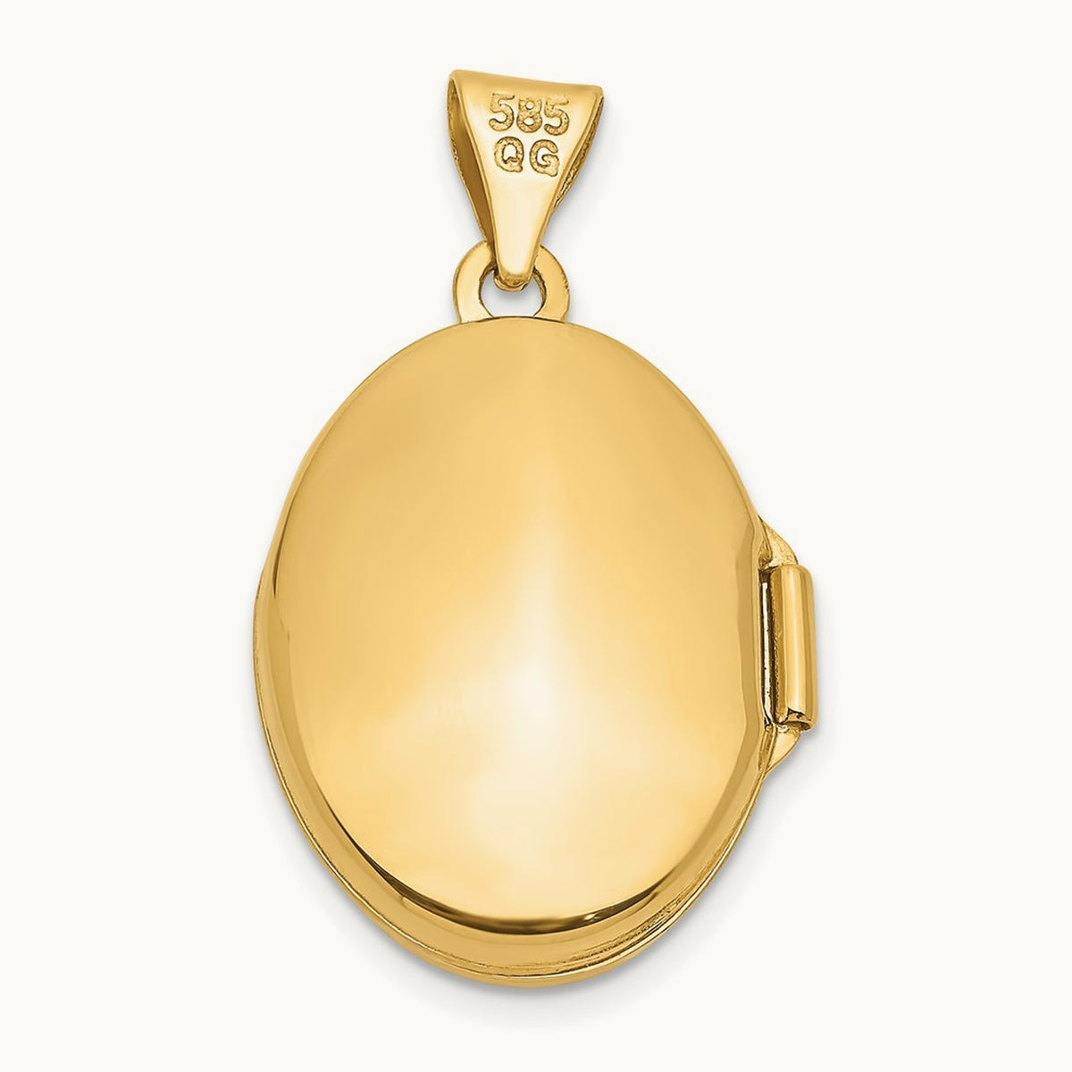 Floral Oval Locket — 14K Yellow Gold