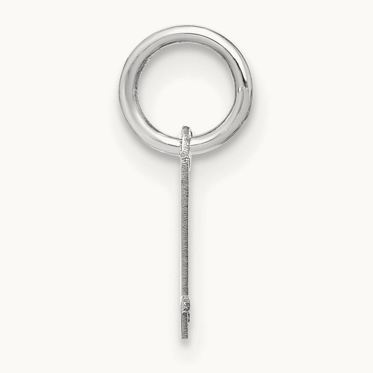 Upper case Initial Charm — 14K White Gold, L