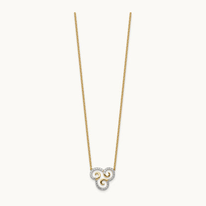 Swirls Necklace, 0.25 ct tw Lab-Grown Diamond