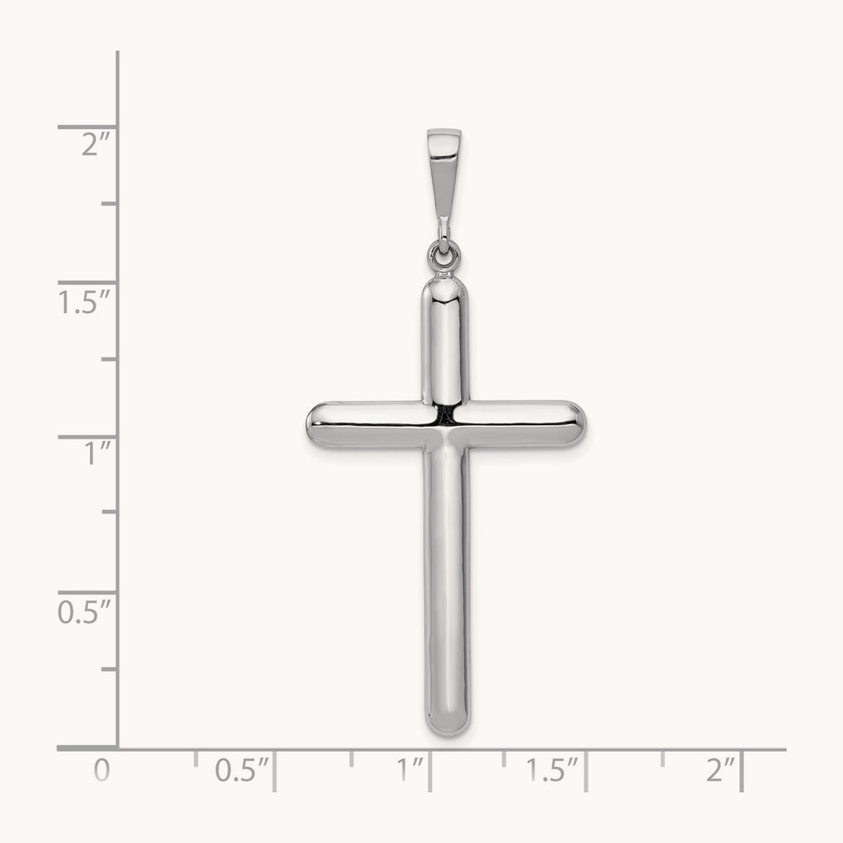 Cross Pendant, 14K White Gold