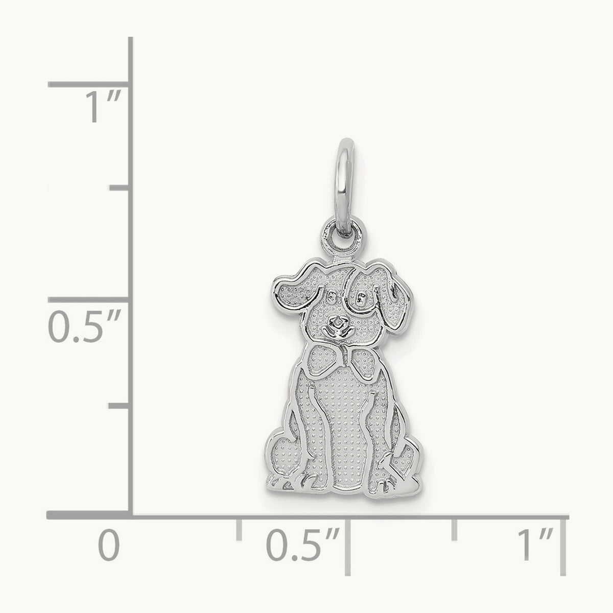 Puppy Charm, 14K White Gold
