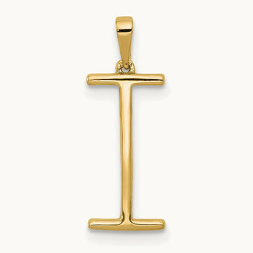 Diamond Letter I Initial Pendant, 14K