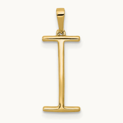 Diamond Letter I Initial Pendant, 14K