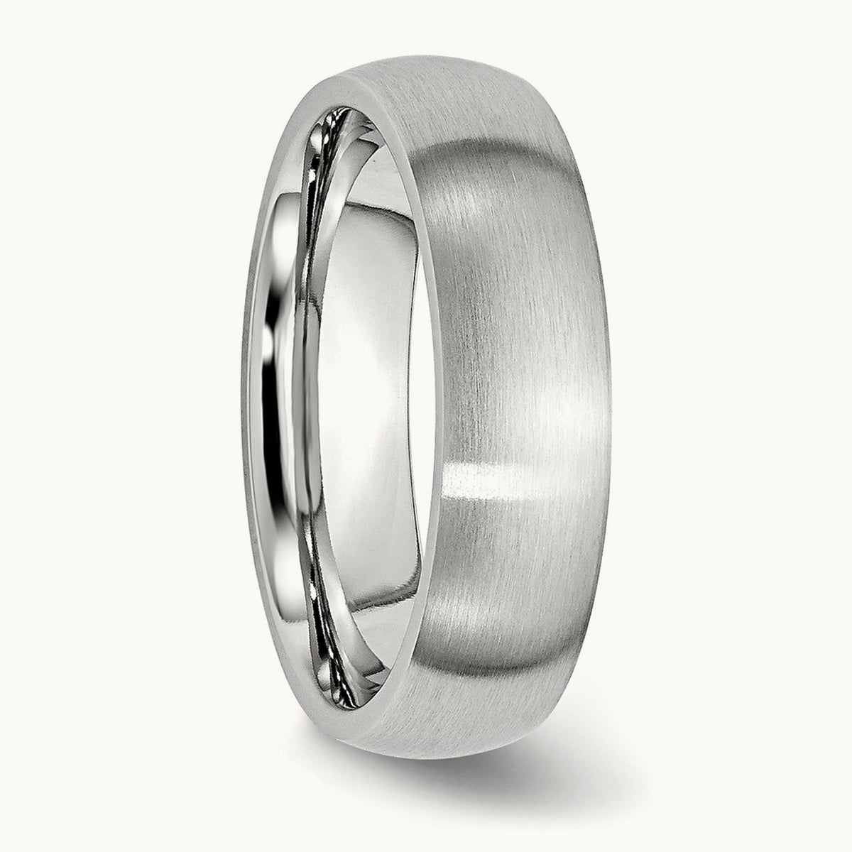 Cobalt Satin Half Round Band — 6mm