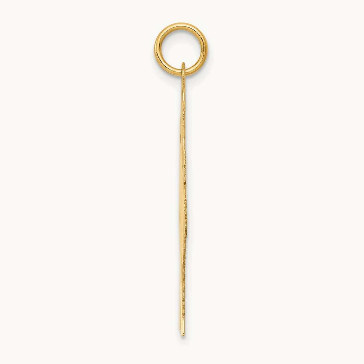Plain Polished Large Girl Charm, 14K
