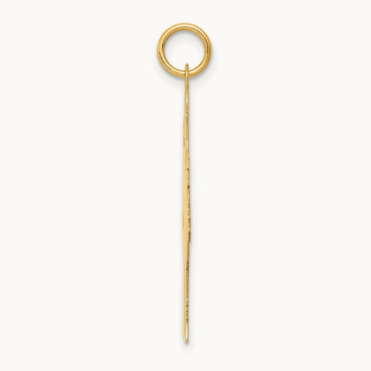 Plain Polished Large Girl Charm, 14K