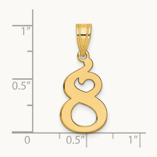 Polished Number 8 Pendant — photo set