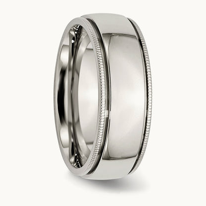 Polished Grooved and Beaded Band — photo set