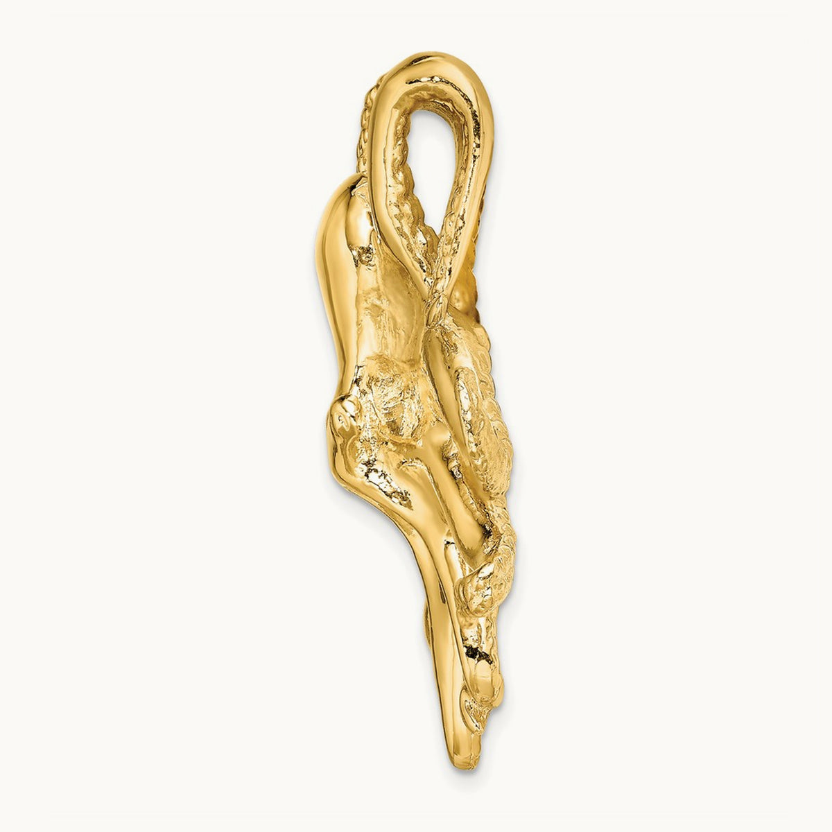 Polished and Textured Octopus Slide, 14K