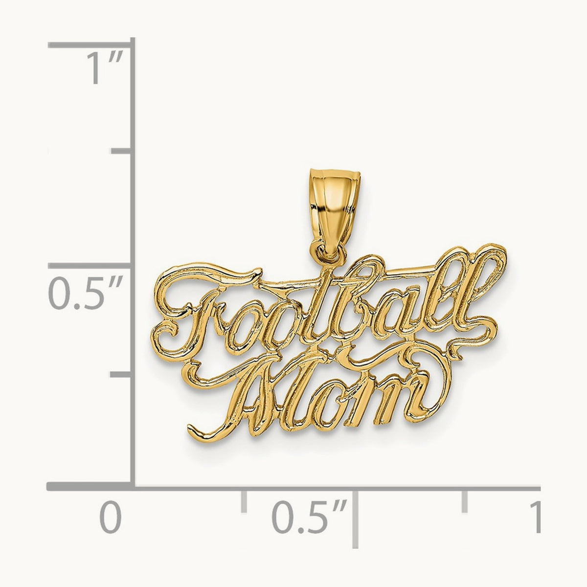 FOOTBALL MOM Charm, 14K
