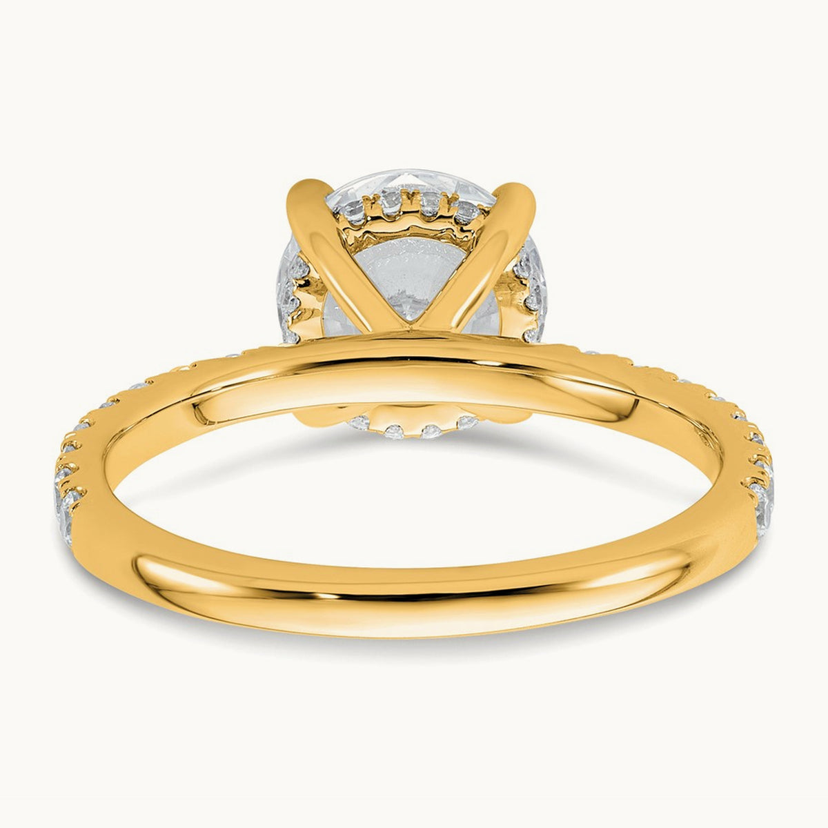 Round Solitaire Engagement Ring, 1.25-3.50 ct tw Lab-Grown Diamond — 14K Yellow Gold, 7 (2)