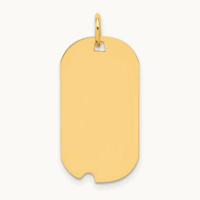 Plain .035 Gauge Engravable Dog Tag with Notch Disc Charm — 28mm