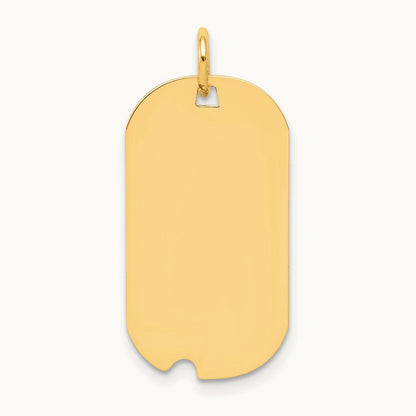 Plain .035 Gauge Engravable Dog Tag with Notch Disc Charm — 28mm