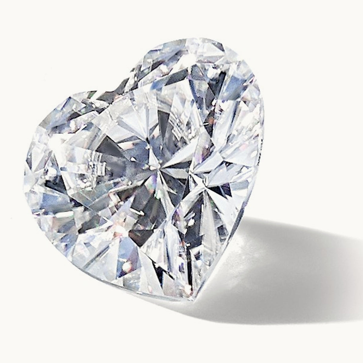 Heart Pure Light D-E-F Moissanite, 8mm