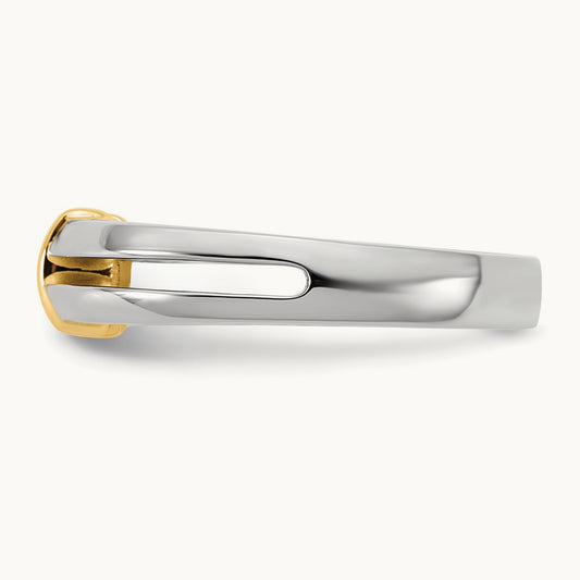 .5ct Mens Wedding Band, 14K Two-tone