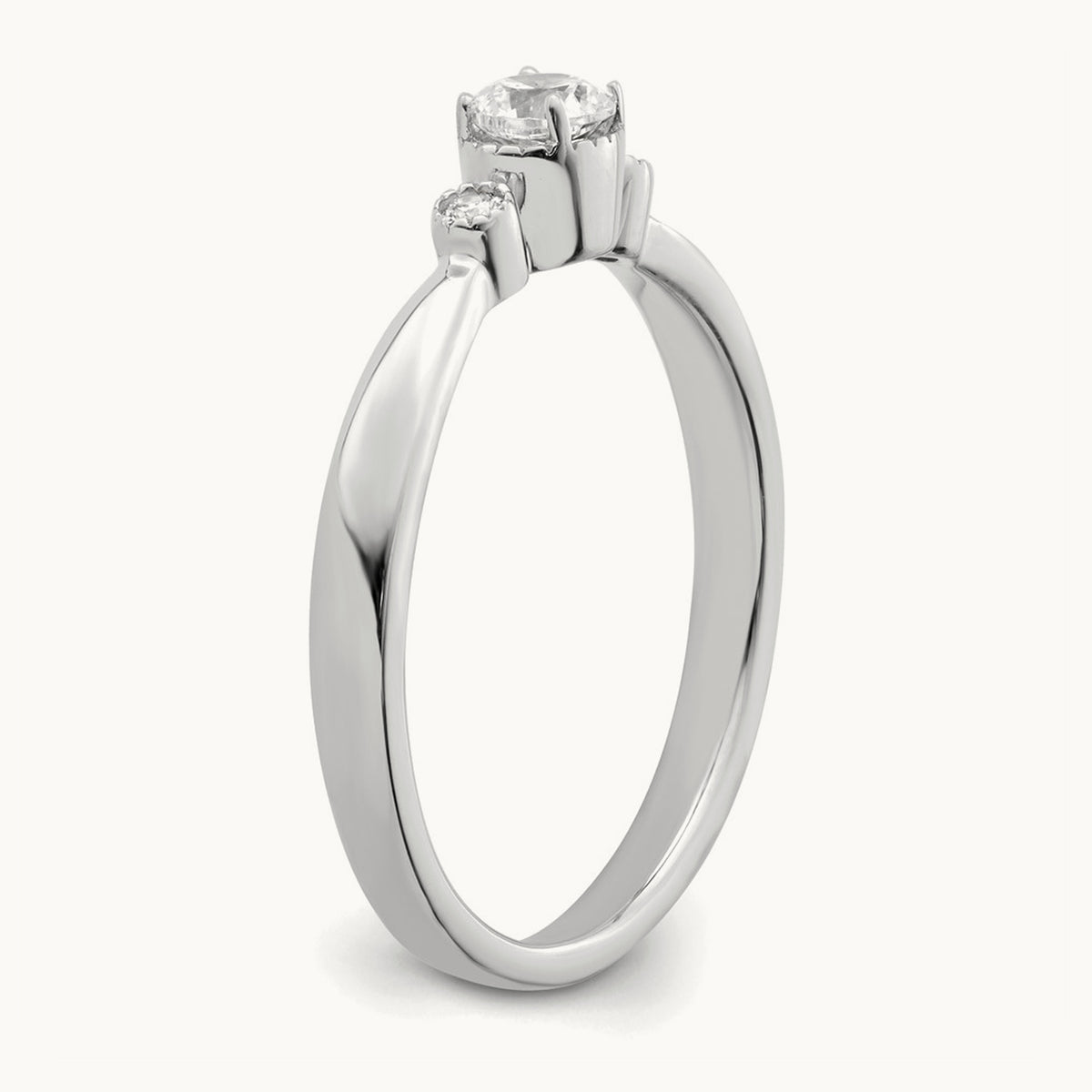 Petite Engagement Ring — 14K White Gold, 7