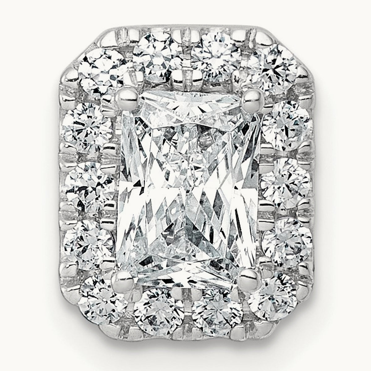 Radiant Halo Chain Slide, 0.25-5.50 ct tw Lab-Grown Diamond — 1 1/3 ct, 14K White Gold