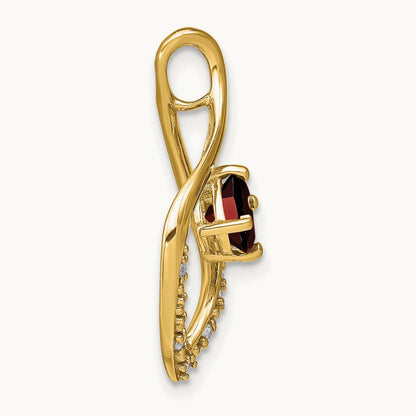 Garnet and Diamond Pendant — photo set