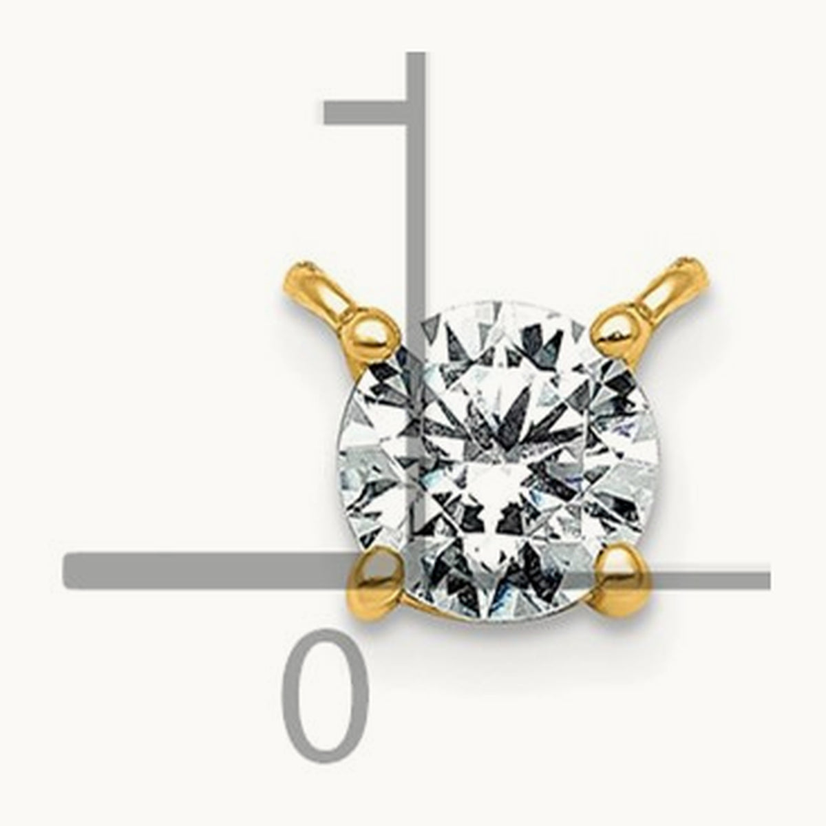 Four-Prong Solitaire Necklace, 0.50-4.00 ct tw Lab-Grown Diamond — 14K Yellow Gold