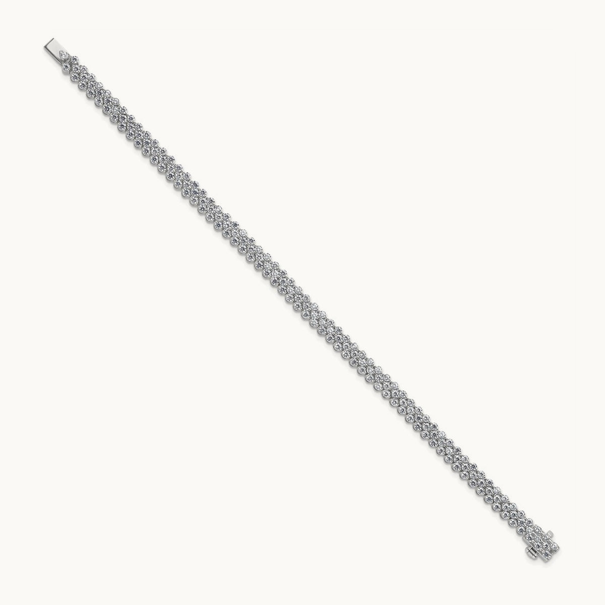 Tennis Bracelet, 5.00 ct tw Lab-Grown Diamond — 14K White Gold