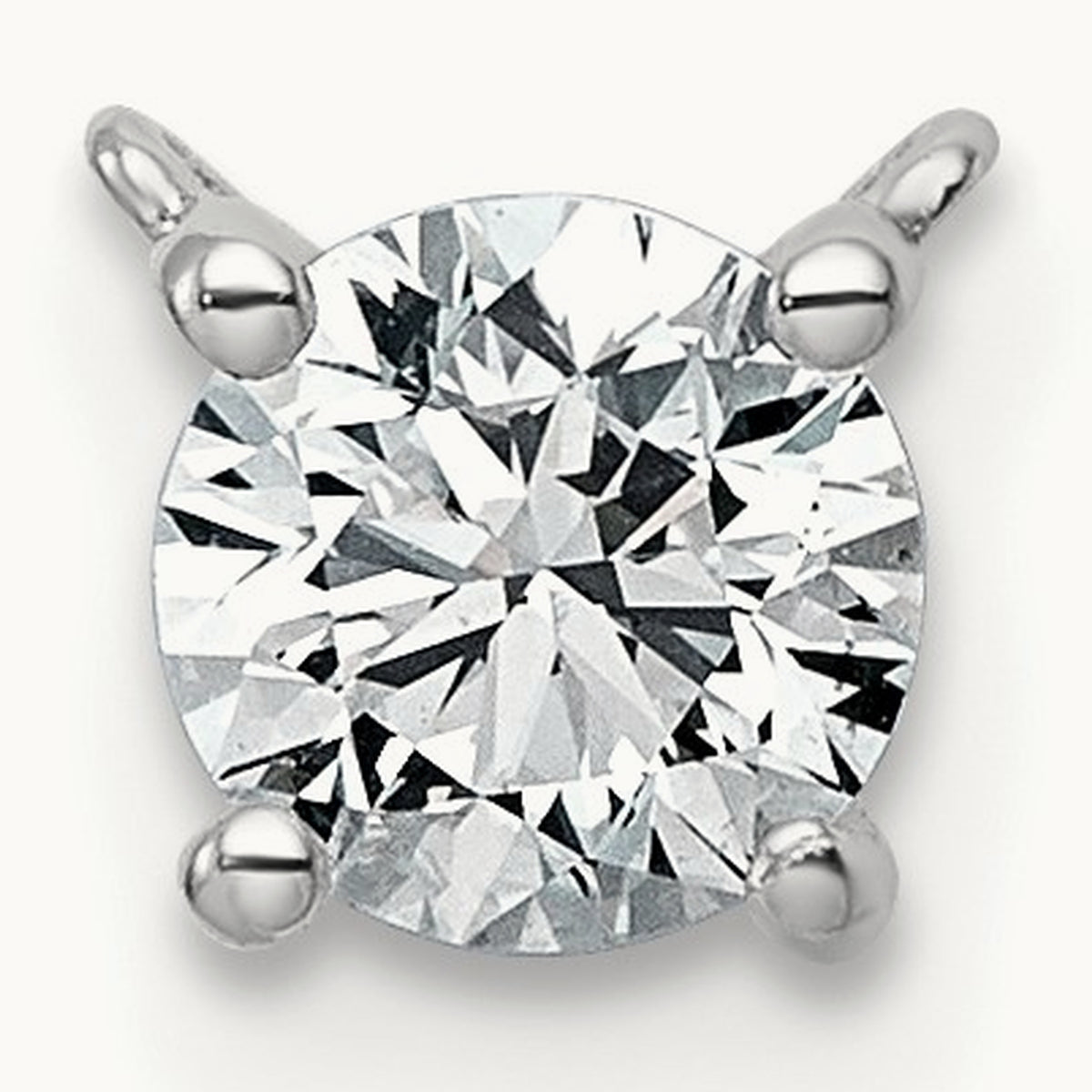 Round Four-Prong Chain Slide Pendant, 0.50 ct tw Lab-Grown Diamond
