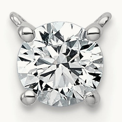 Round Four-Prong Chain Slide Pendant, 0.50 ct tw Lab-Grown Diamond