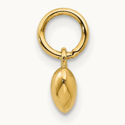 Polished 3-D Puffed Heart Charm, 14K