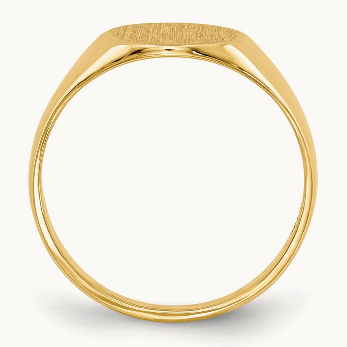 9.5x8. Closed Back Signet Ring, 5mm, 14K
