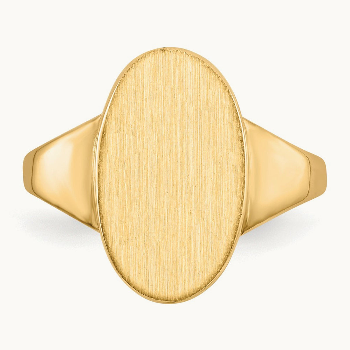 9.0x14. Closed Back Signet Ring, 5mm, 14K