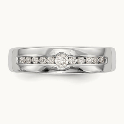Diamond Men's Band, 0.25 ct tw — 14K White Gold
