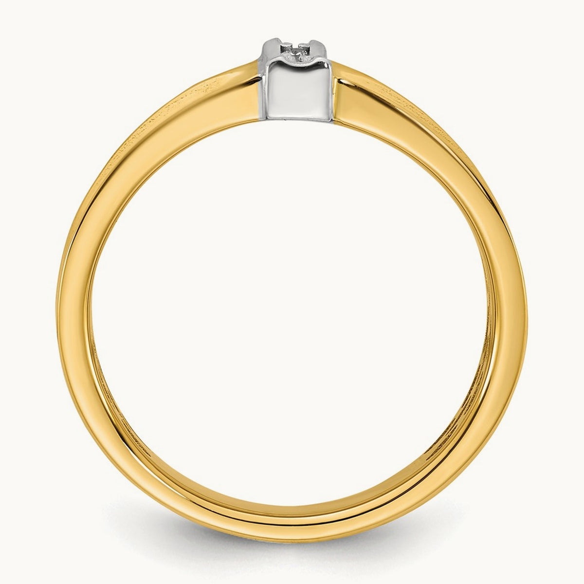 14ktt IB Goodman Mens Polished 5-Stone Diamond Ring Mounting